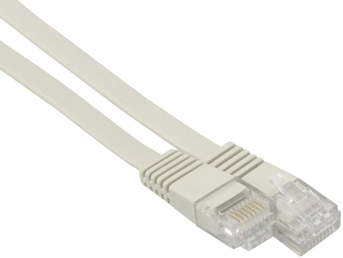 Патч-корд Buro Flat 10Гбит/с UTP 4 пары cat.5E Cu molded 3м серый  RJ-45  (m)-RJ-45  (m) (BU-5E-FLAT-3M-G)