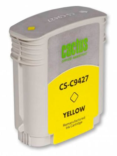 Картридж Cactus CS-C9427 (№85) Yellow для HP DesignJet 30/90/130  (восстановлен из б/у)