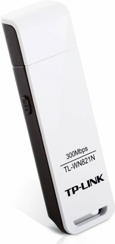 TP-Link TL-WN821N Адаптер Wi-Fi USB, чипсет Realtek, 2T2R, до 300 Мбит/с на 2,4 ГГц, 802.11b/g/n, интерфейс USB 2.0