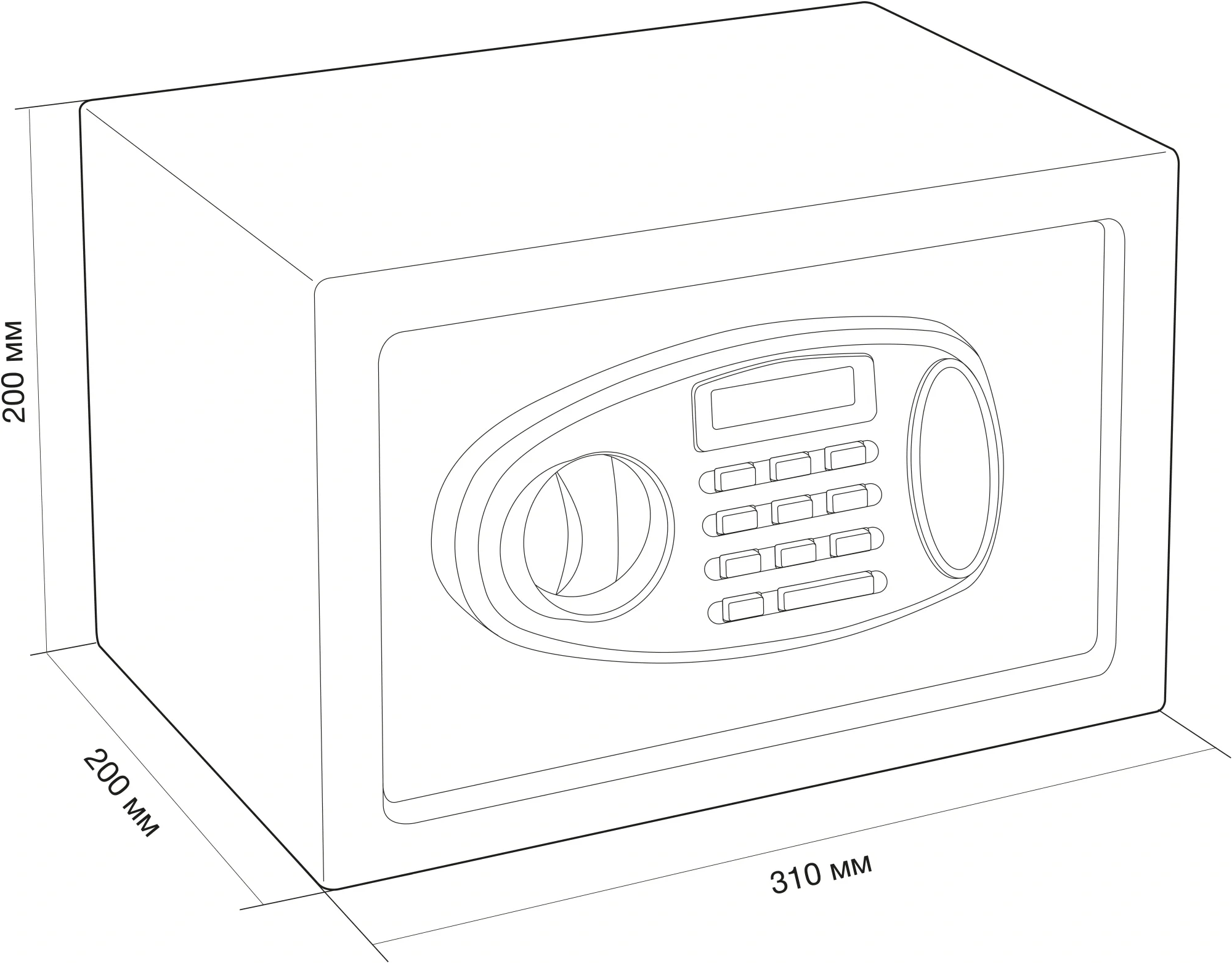 Сейф мебельный Cactus CS-SF-E20L взломостойкий 200x310x200мм электронный (CS-SF-E20)