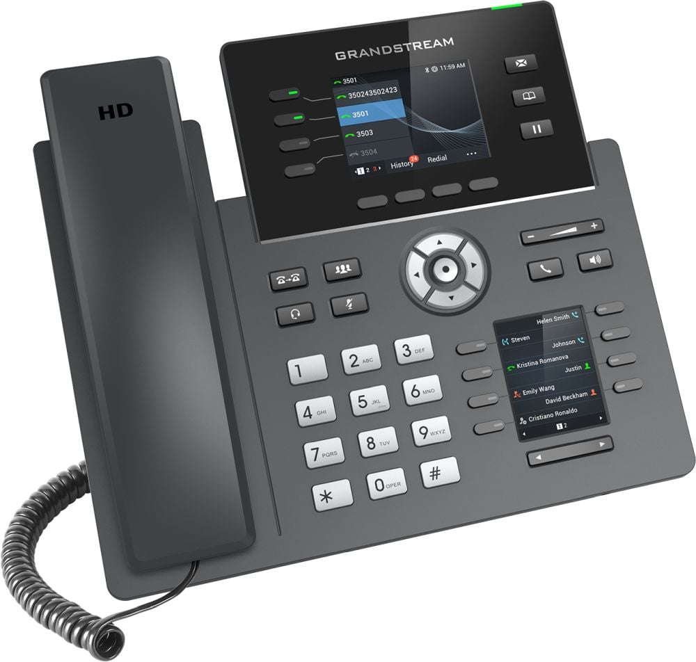 IP-телефон Grandstream GRP2614, 4 SIP, черный