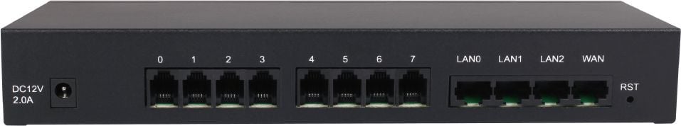 Шлюз IP Dinstar DAG1000-8S, 8 портов, черный