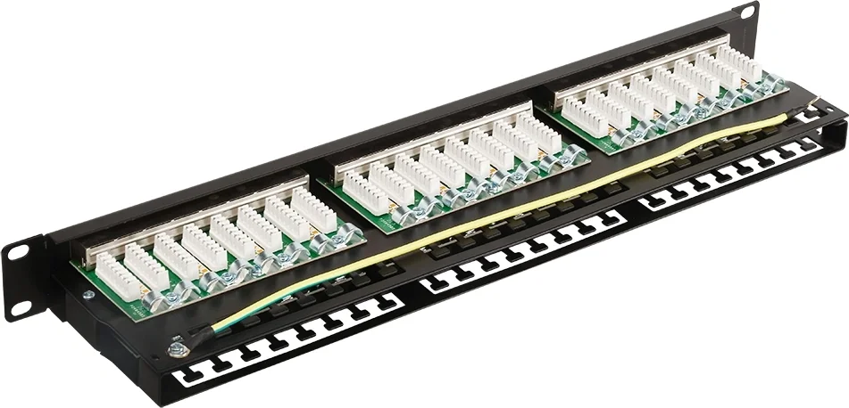 Патч-панель LANMASTER - PPC48S6, 48-ports, кат. 6, STP, RJ-45, IDC Dual, 1U, LAN-PPC48S6