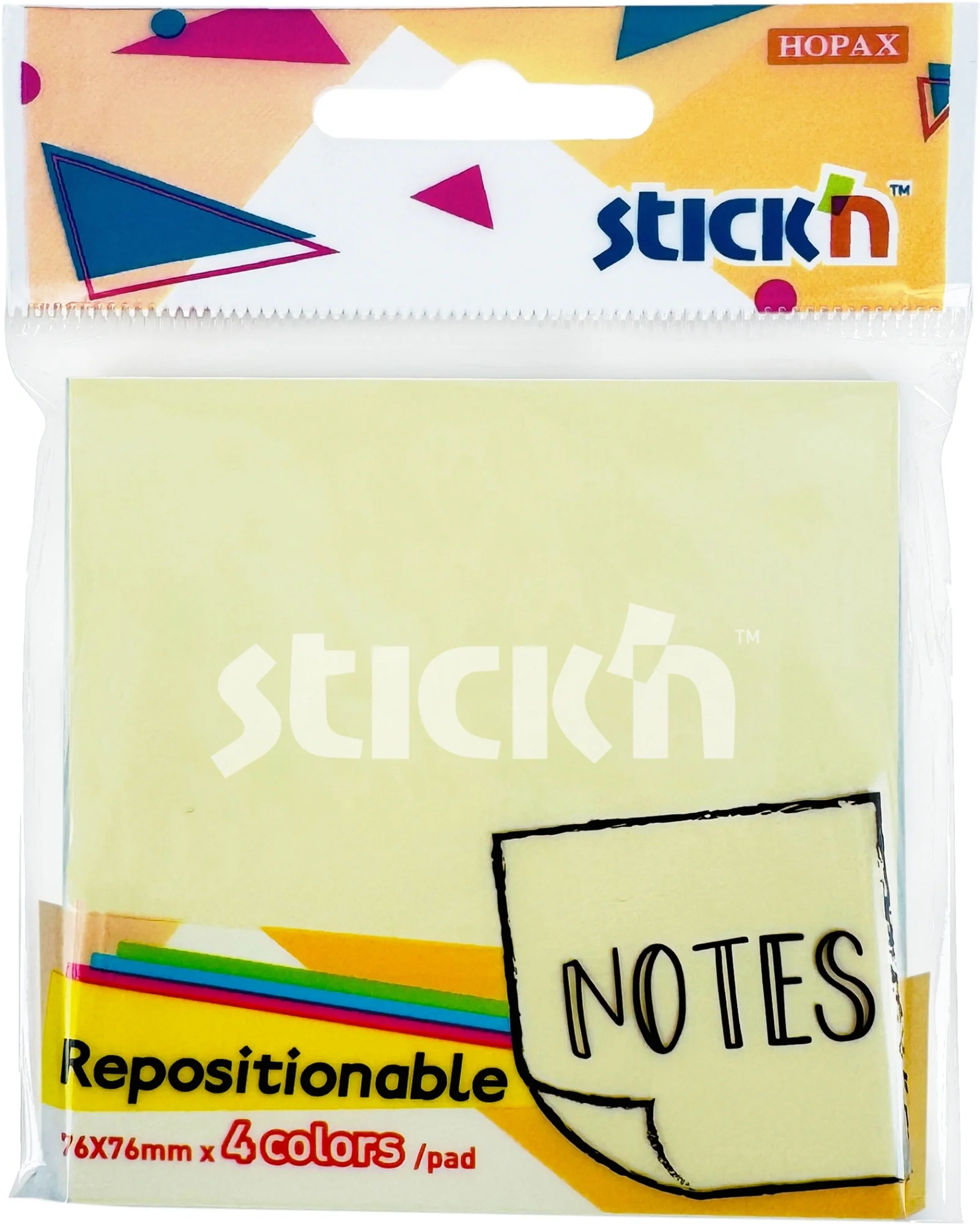Блок самоклеящийся Stick'n 27082, 76×76мм, 80л, пастель