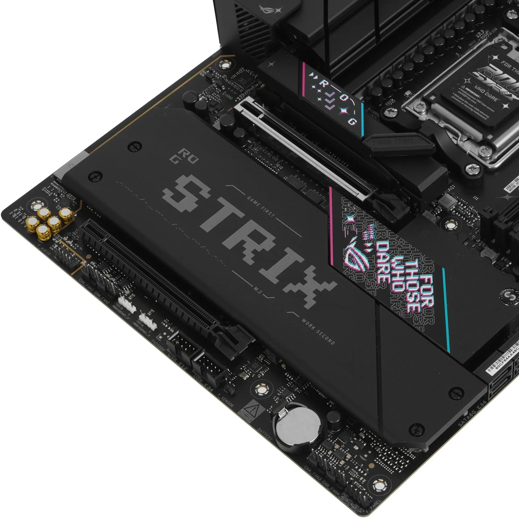 ASUS ROG STRIX B850-E GAMING WIFI (Socket AM5, ATX, 4xDDR5(256GB), DP/HDMI/USB4, 1xPCIe 5.0x16/1xPCIe 4.0x16, 1xLAN (5GbE), Wi-Fi 7, BT, 4xSATA 6Gb/s, 5xM.2, 2xType-C, 6xUSB 3.2, 4xUSB 2.0)