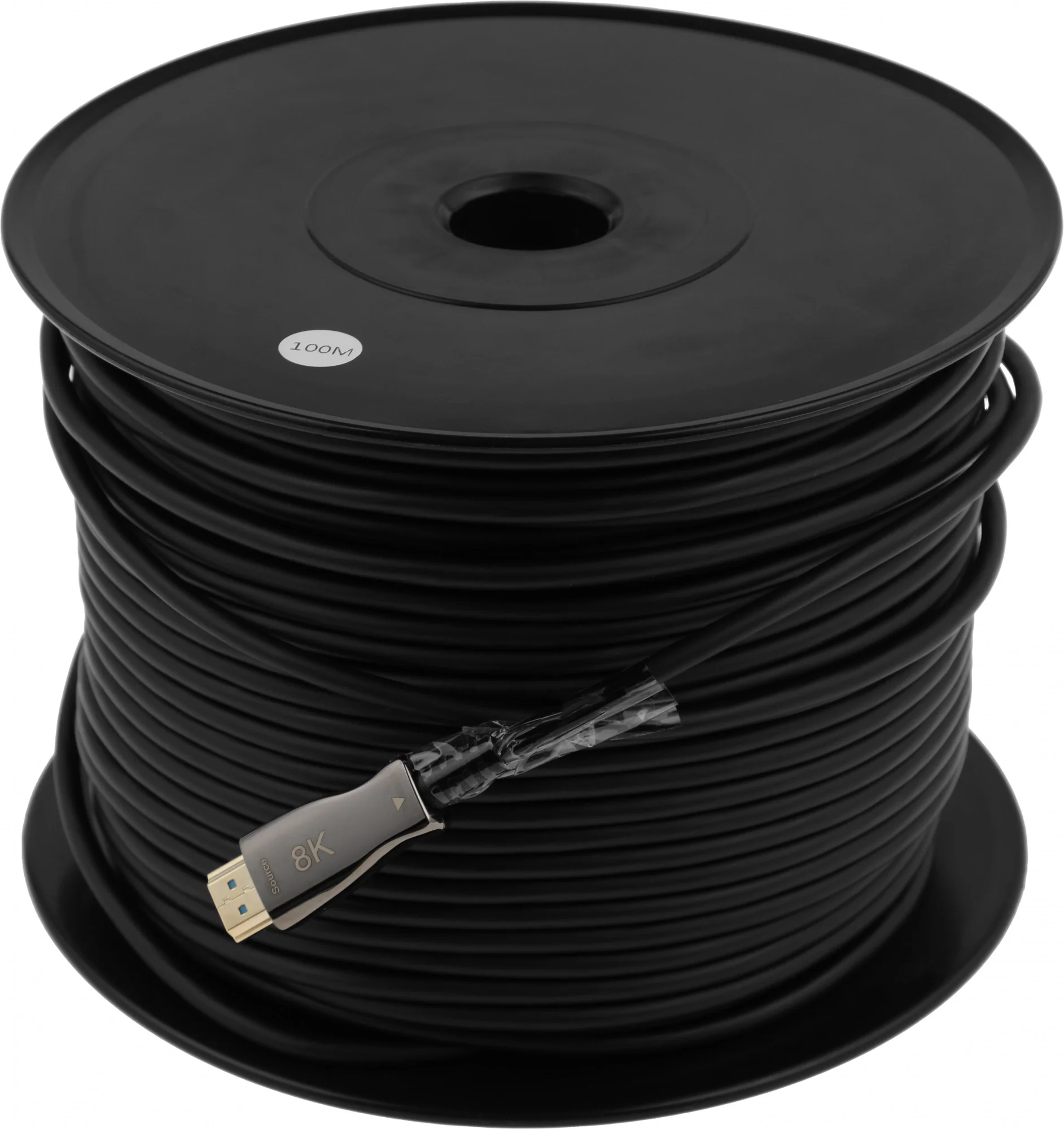 Шнур HDMI "шт" - HDMI "шт" 8K/60Гц, 4K/144Гц HDMI 2.1 AOC (Active Optical Cable) металл "позолоченный" 100.0м