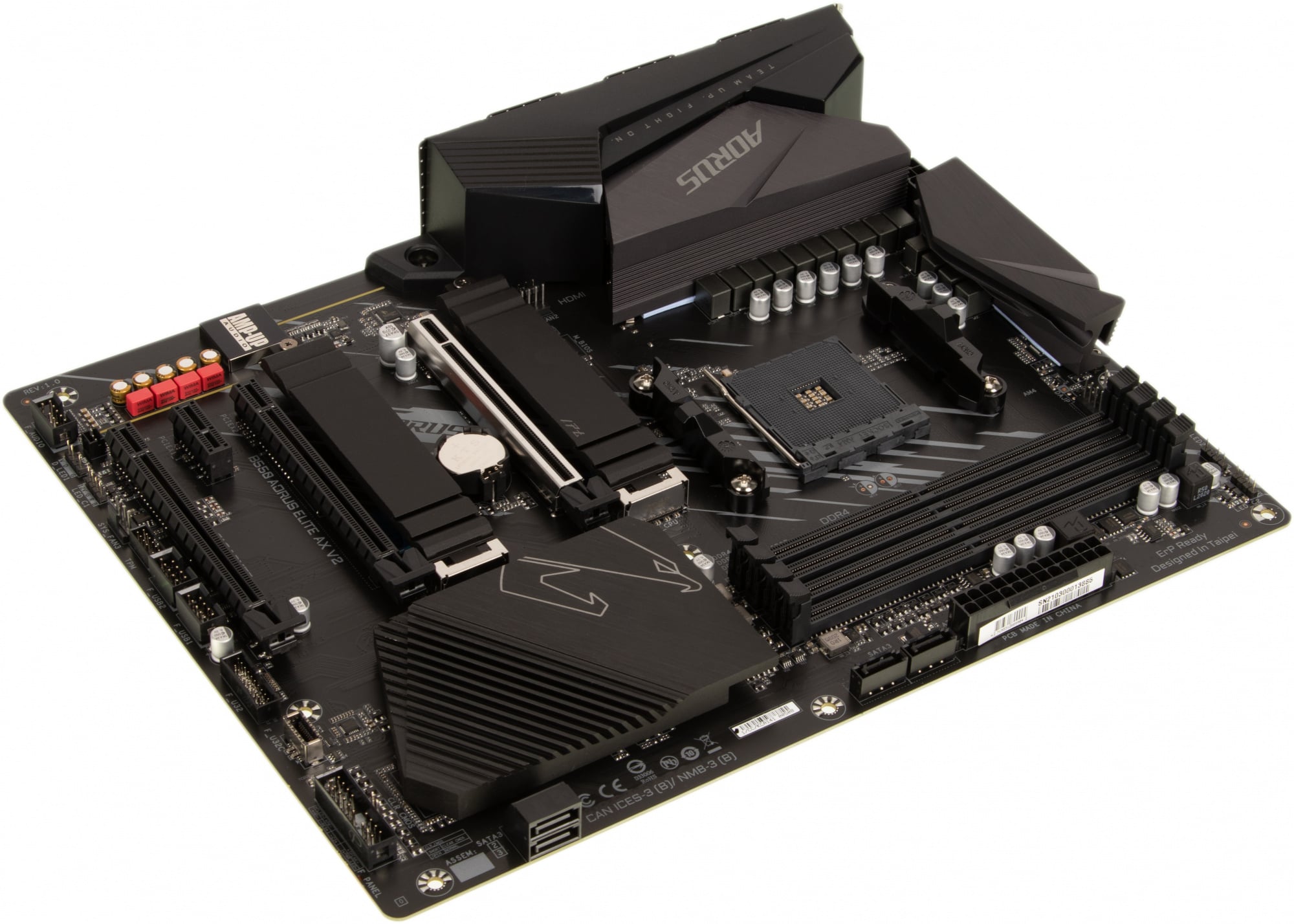 Материнская плата GIGABYTE B550 AORUS Elite AX V2, AM4, AMD B550, 4xDDR4, 4xSATA, 2xM.2, 1xPCIe 4.0 x16, 2xPCIe 3.0 x1, 1xDP, 1xHDMI, 1x2.5Gb LAN, Wi-Fi 6, Bluetooth 5, 2xUSB-A 10Gbps, 3xUSB-A 5Gbps, 2xUSB-A 2.0, 1xUSB-C 5Gbps, 5x3.5 мм, 7.1, ATX