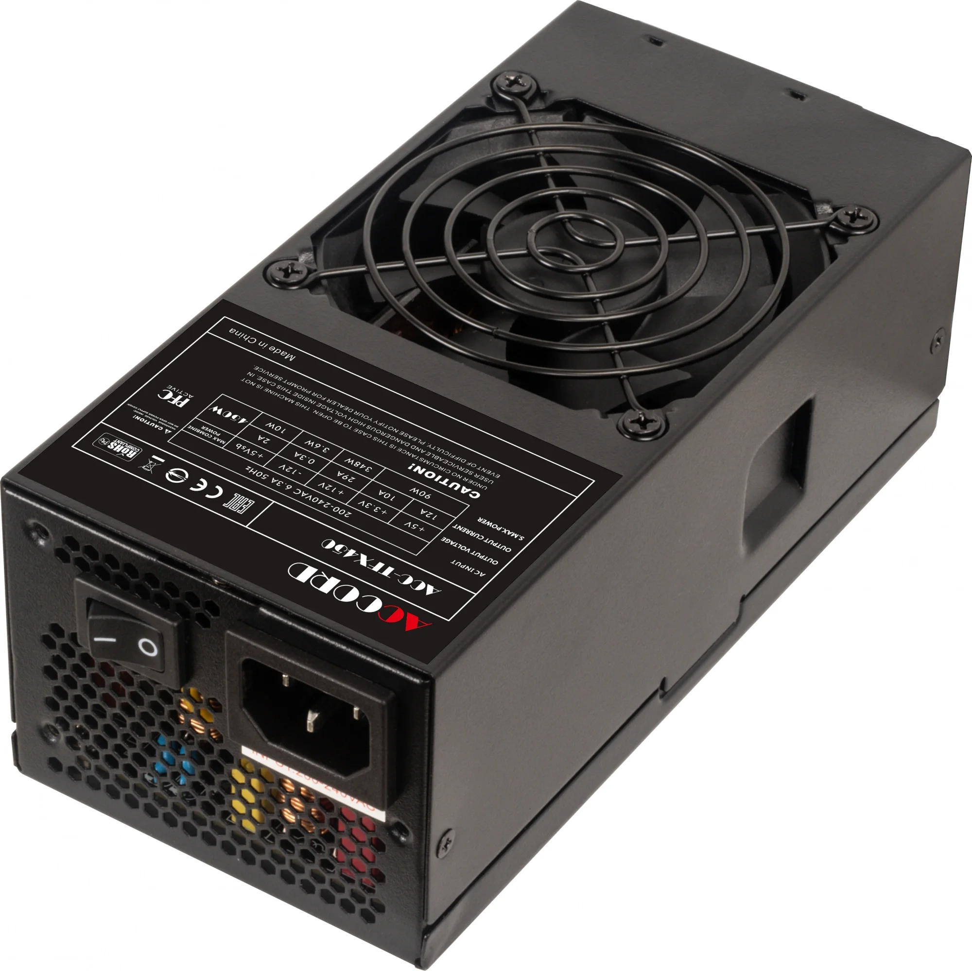 Блок питания TFX 450Вт Accord ACC-TFX450 (20+4pin) PPFC 80mm fan 3xSATA [ACC-TFX450]