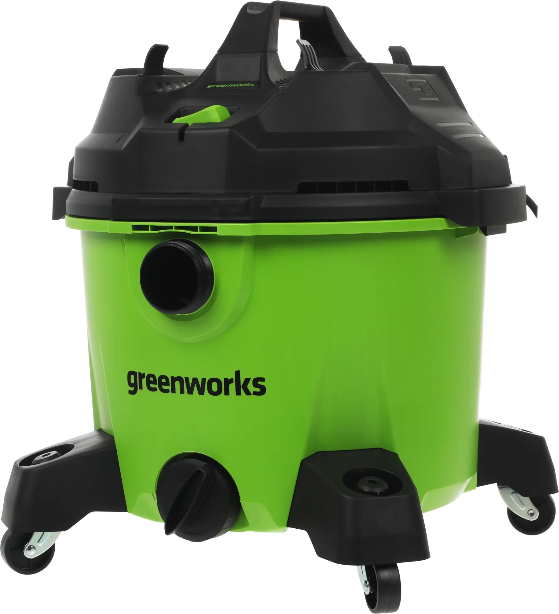 Greenworks Строительный пылесос, {Мощность 1300 Вт; Объем 34 л; Сухая уборка/сбор воды; шланга 3 м; кабеля 3 м; Функция выдувания воздуха; 8,4 кг} [4701207]