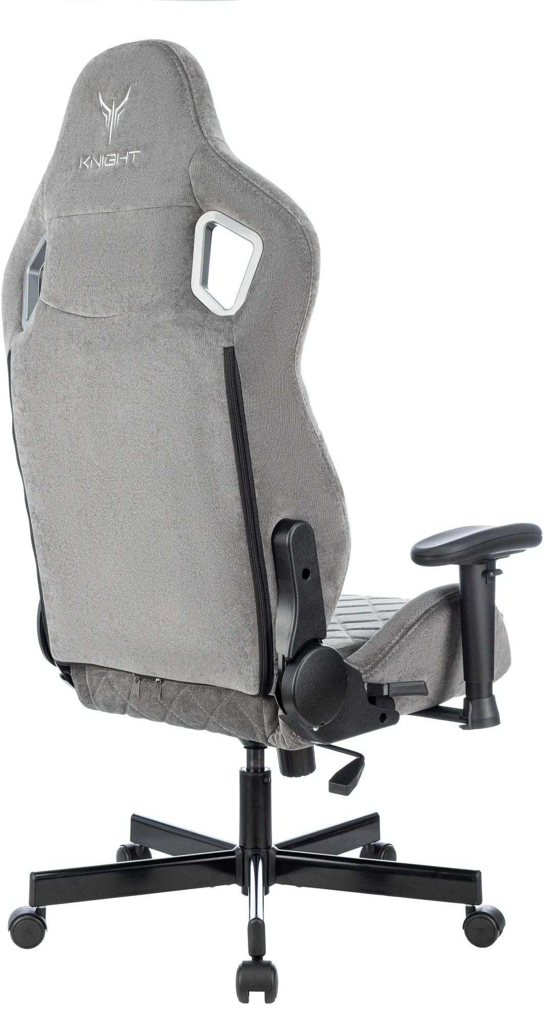 Кресло игровое Knight Outrider LTD серый Light-19 с подголов. крестов. металл