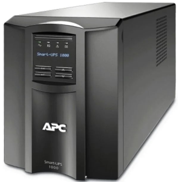 SMT1000IC - Источник бесперебойного питания, APC, Smart-UPS SMT1000IC, Линейно-интерактивный, Напольный, Мощность 1000ВА/700Вт, 230В, Вых: 8 x IEC C13, RBC6, SmartConnect Port+SmartSlot, AVR, LCD, Чёрный