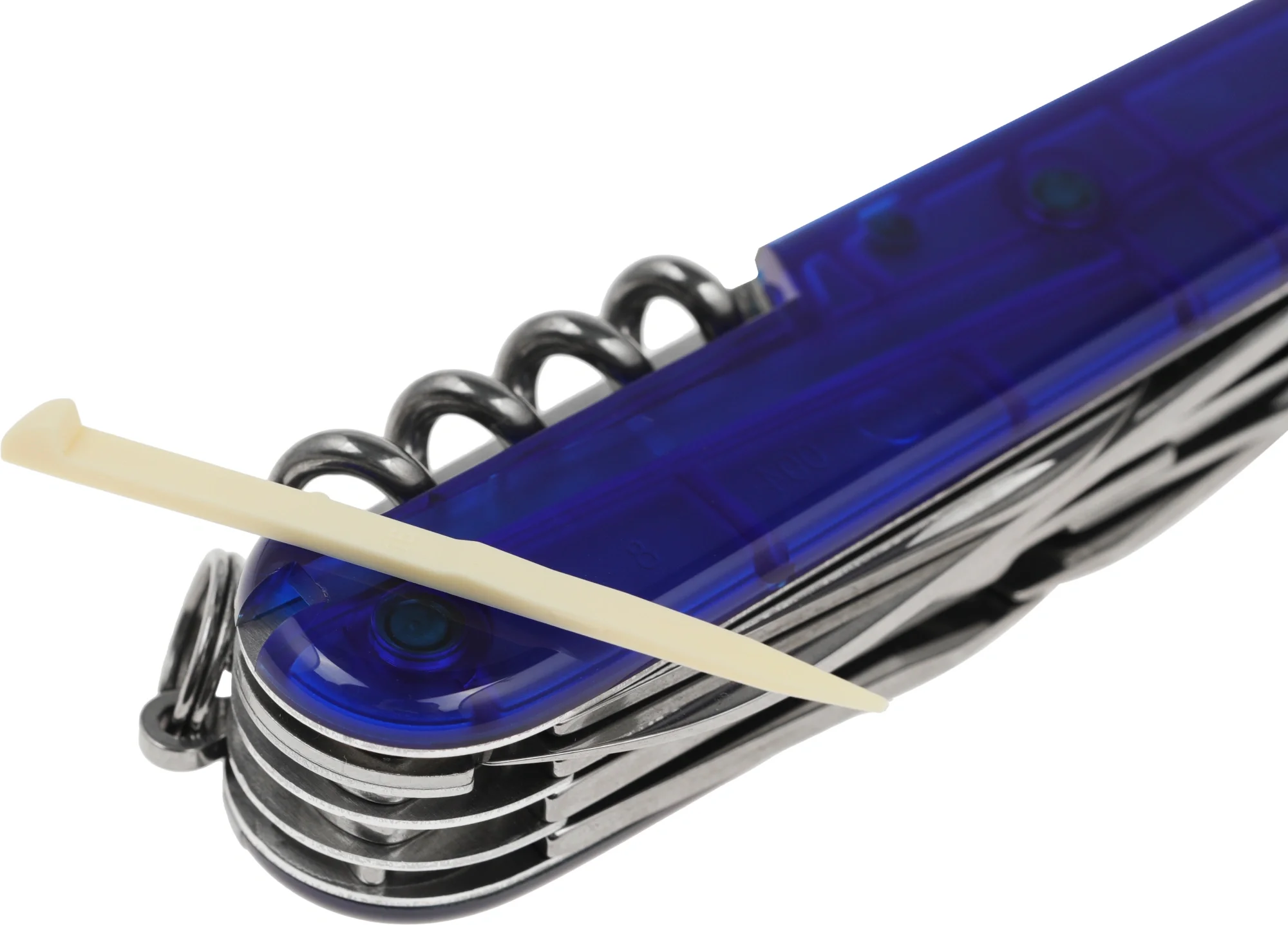Нож перочинный Victorinox Huntsman (1.3713.T2) 91мм 15функций  синий полупрозрачный карт.коробка