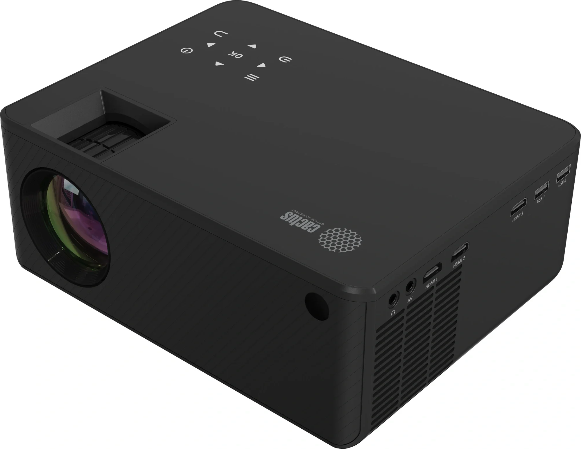 Проектор Cactus CS-PRM.04B.WUXGA-A LCD 6400Lm LS 400Lm ANSI (1920x1080) 2000:1 ресурс лампы:50000часов 2xUSB typeA 3xHDMI 2.5кг