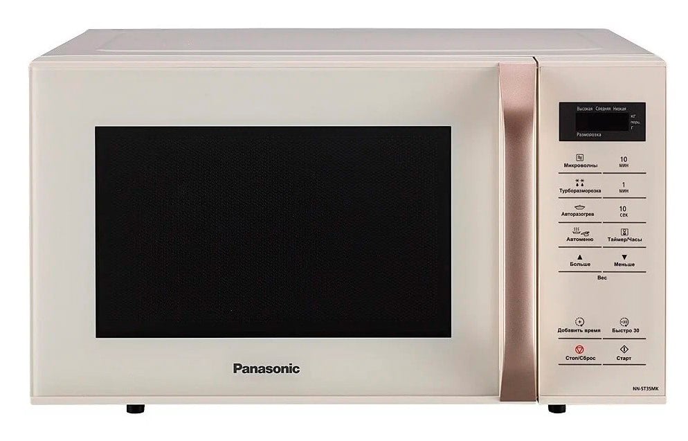 Микроволновая печь Panasonic NN-ST35MKZPE бежевый, 25 л, 800 Вт, переключатели - сенсор