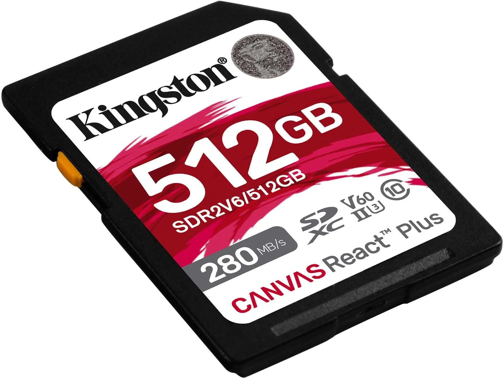 Карта памяти  Kingston 512GB SDXC Canvas React Plus UHS-II 280R/100W U3 V60/ Kingston 512GB SDXC Canvas  React Plus UHS-II 280R/100W U3 V60