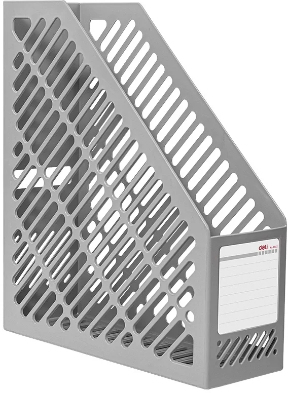 Лоток вертикальный Deli E9842 GREY E9842 1 отд. для бумаг серый, пластик