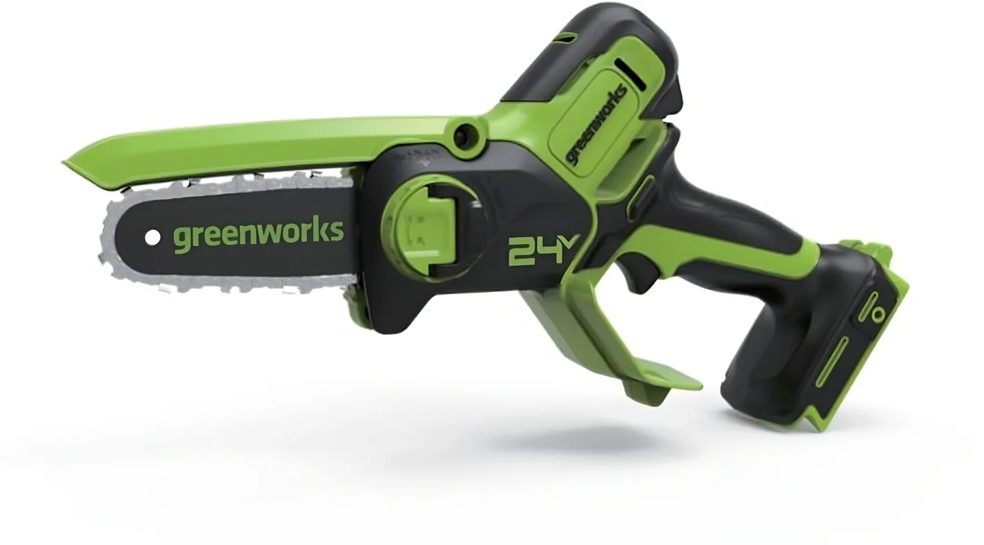 Цепная мини пила аккумуляторная Greenworks GD24CSMNX Арт. 2008707, 24V, 15см, бесщеточная, без АКБ и ЗУ