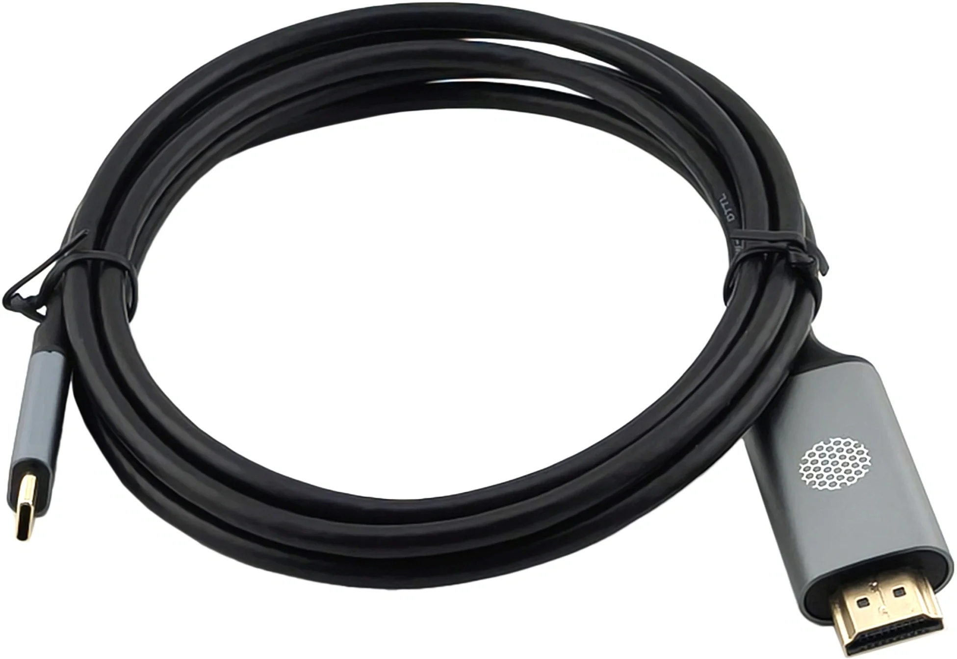 Видео кабель CACTUS - CS-USBC-HDMI-2, USB Type C (M) -> HDMI (M), 2 м, цвет чёрный, CS-USBC-HDMI-2-2