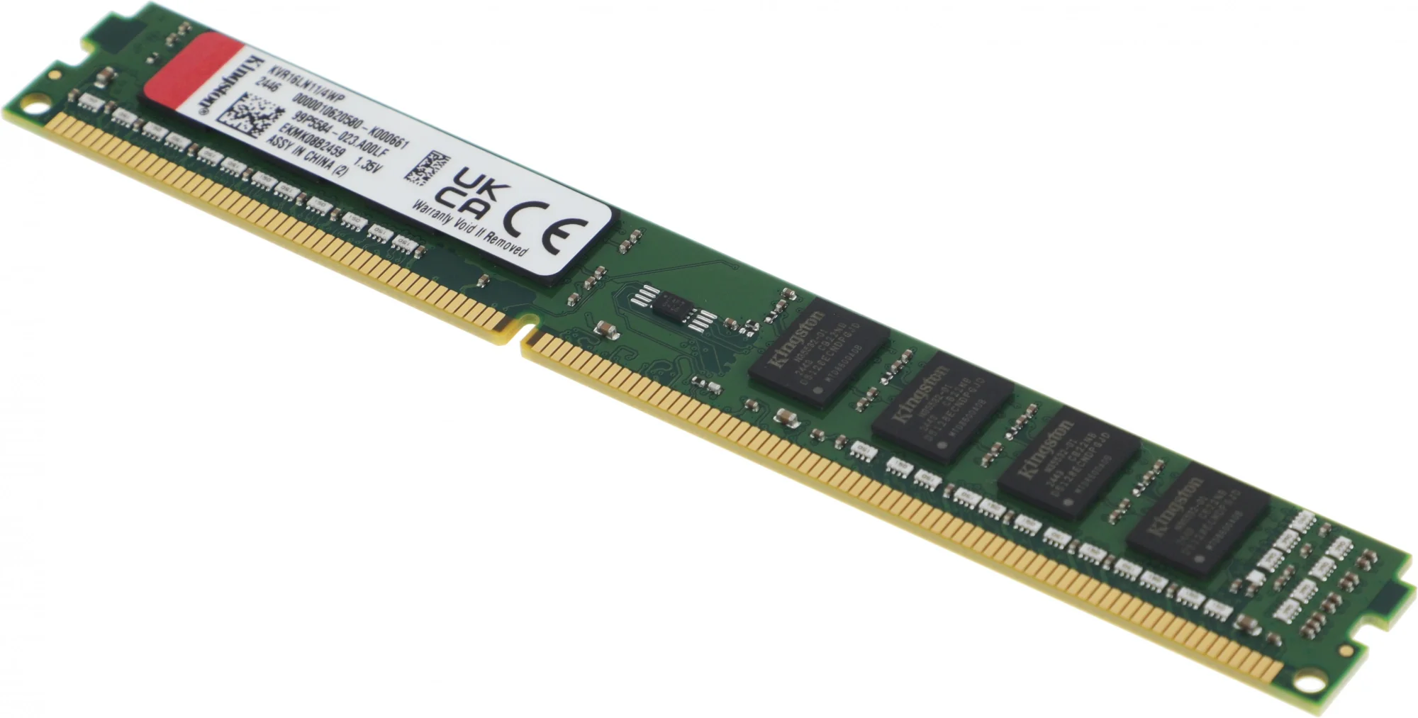 Модуль памяти Kingston 4GB DDR3L 1600 DIMM KVR16LN11/4WP Non-ECC, Unbuffered, CL11, 1.35V, 1R, 4Gbit, RTL{25} KVR16LN11/4WP (317336)