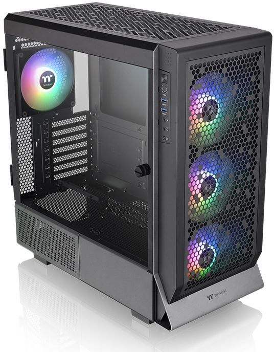 Компьютерный корпус Thermaltake Ceres 500 TG ARGb черный без БП ATX 4x140мм 2xUSB3.0 1xUSB3.1 audio bott PSU