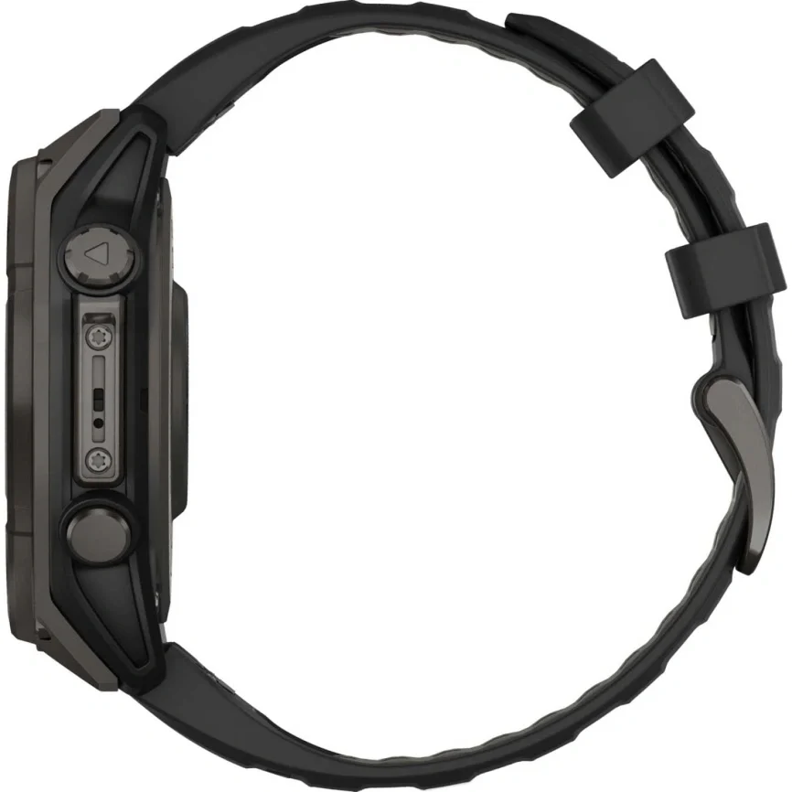 Умные часы Garmin Fenix 8 Solar Sapphire, 1.6" AMOLED, Wi-Fi, Bluetooth, NFC, 100м, титановый угольно-серый / черный