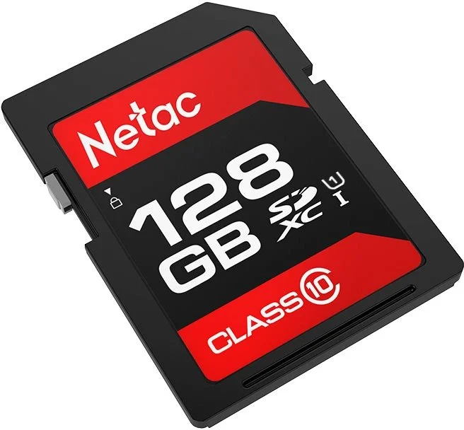 Карта памяти Netac - P600, SDXC, read speed 80Mb/s, UHS-I Class 1, Class 10, 128GB, NT02P600STN-128G-R