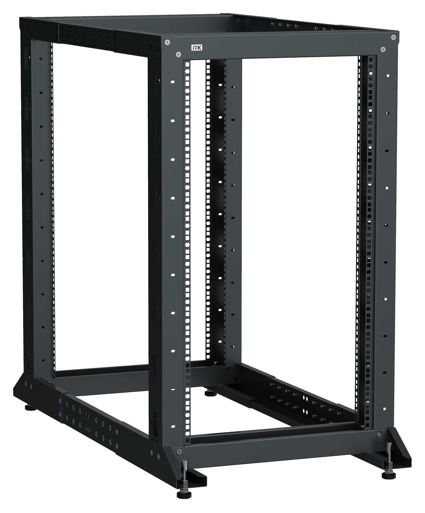 Стойка двухрамная ITK Linea LF05-24U61-2GM 24U 600 мм X 1000 мм 700 кг черный