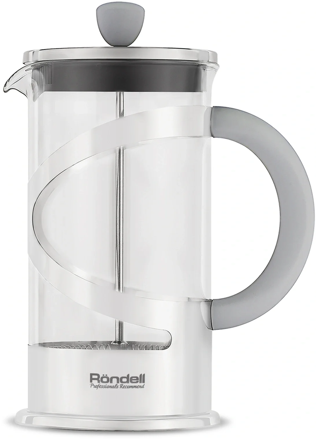 Френч-пресс Rondell Crystal Grey RDS-840, 1 л, стальной