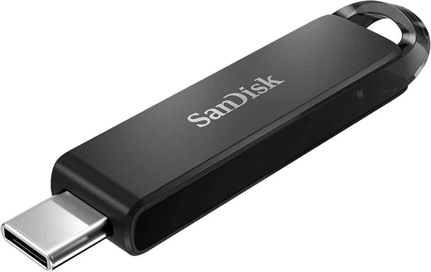 USB накопитель SanDisk - Ultra, USB Type C (USB 3.2 Gen 1), 128 ГБ, цвет чёрный, SDCZ460-128G-G46