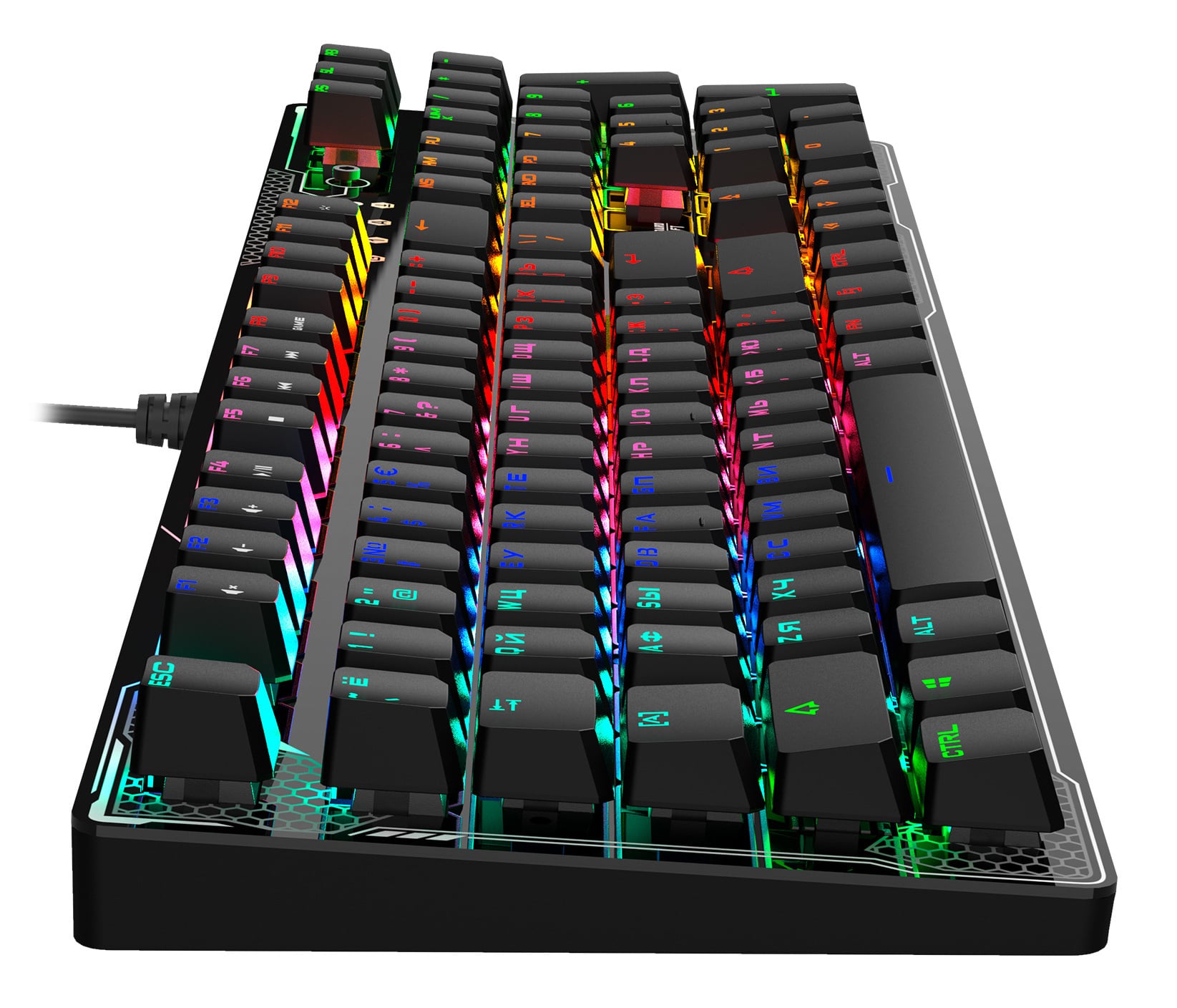 Клавиатура A4Tech B810R Battlefield механическая черный USB for gamer LED (B810R (BATTLEFIELD)) кабель 1.8м