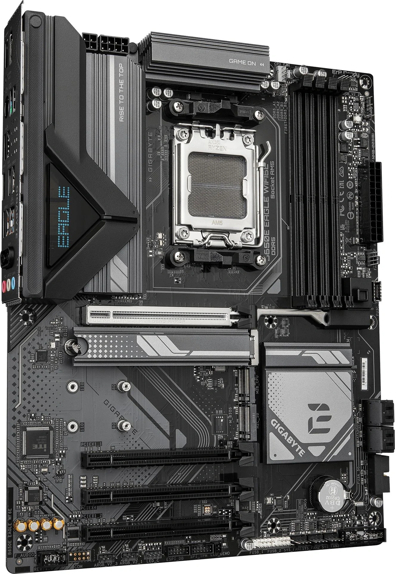 Материнская плата Gigabyte - B650E EAGLE WIFI6E, ATX, AMD B650, 1xAM5, 4xDDR5 до 256ГБ, audio, M.2, Wi-Fi, Bluetooth, HDMI, DP, 1xPS/2, 4xSATA, 4xUSB2.0, 2xUSB3.1, 1xUSB3.1 Type C, 2xUSB3.2, B650E EAGLE WIFI6E