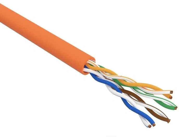 Rexant (01-0049) Кабель витая пара U/UTP, CAT 5e, ZH нг(А)-HF, 4PR, 24AWG, INDOOR, SOLID, оранжевый, 305м