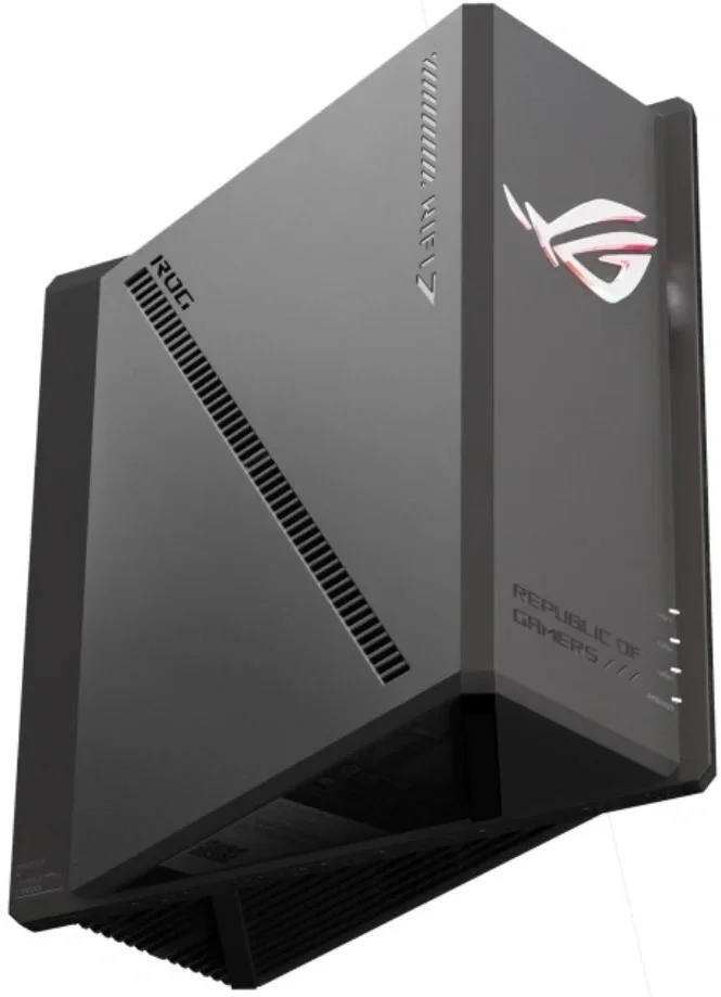 Беспроводной маршрутизатор Asus - ROG STRIX GS-BE18000, 2.4, 5 и 6 ГГц, 11529Мб/с, IEEE 802.11 a/b/g/n/ac/ax/be, 7x RJ-45, 2.5 Гб/с, mac address filtering, 8 antennas, 1-USB, чёрный, GS-BE18000