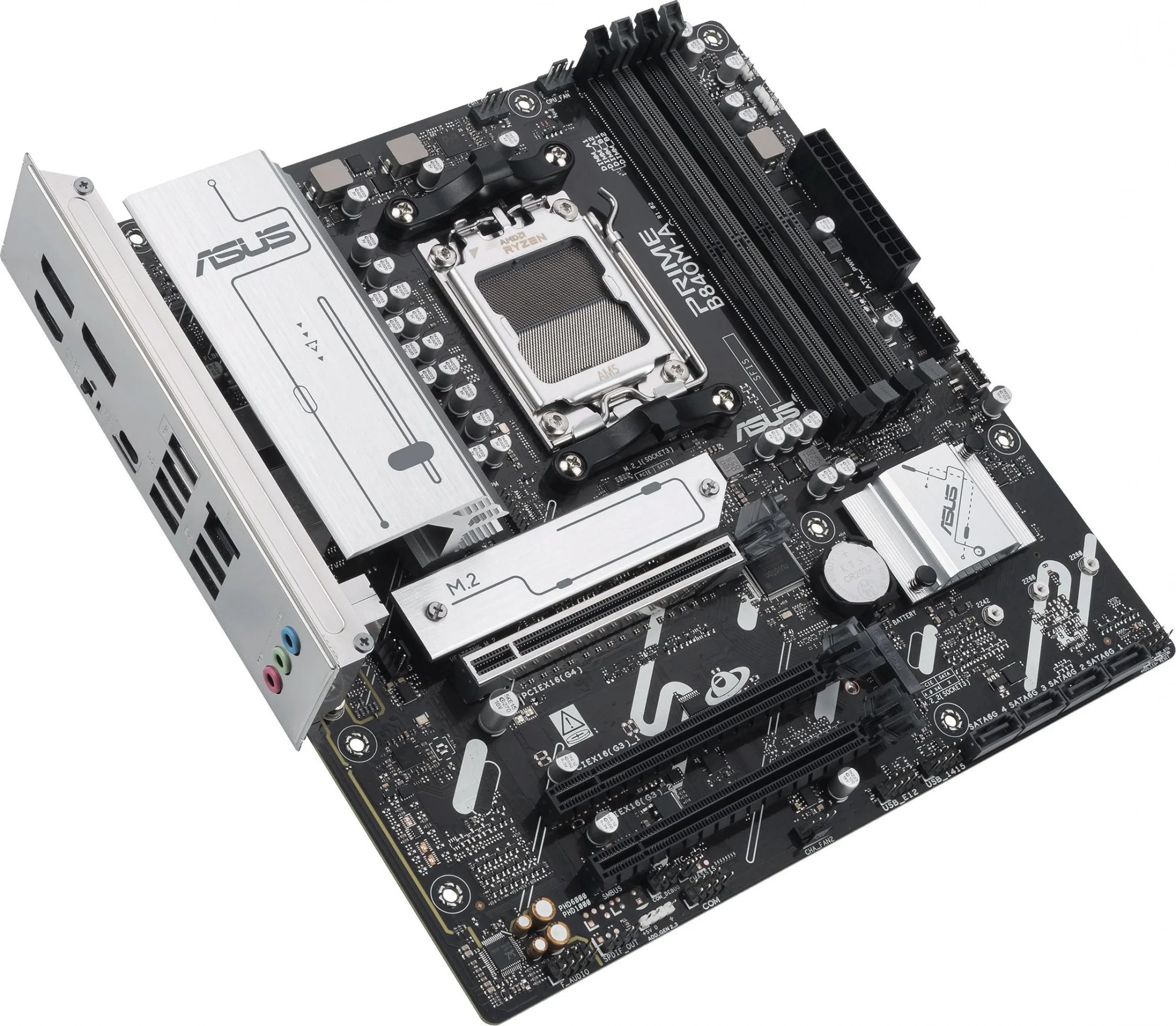 Материнская плата ASUS PRIME B840M-A-CSM, AM5, B840, 4*DDR5, 4*SATA, 3*M.2, 2*USB 3.2, 4*USB 2.0, Type-C, 4*PCIx16, 2* DP+HDMI, mATX; 90MB1J10-M0EAYC