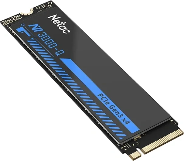 Накопитель SSD Netac NV3000 2Tb [NT01NV3000Q-2T0-E4X] M.2 2280, PCI-E 3.0 x4, 3D NAND, 3000/2100MBs, NVMe, heatsink