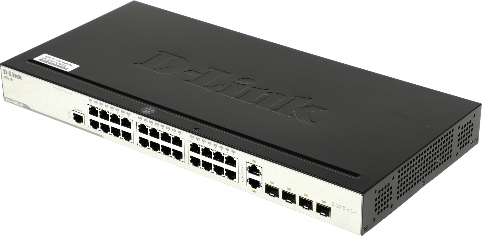 Коммутатор D-Link DES-3200-28/C1A, L2, 24×100 Мбит/с, 2×SFP, 2×Combo