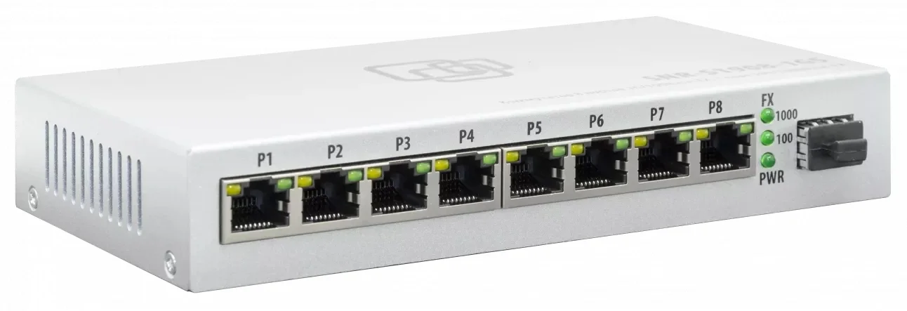SNR SNR-S1908-1GS Неуправляемый коммутатор уровня 2, 8 портов 10/100Base-TX, 1 порт 100/1000Base-X (SFP)