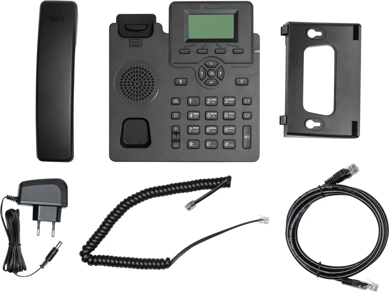 Телефон IP Флат Flat-Phone-C10/RU   черный