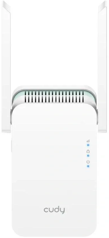 Усилитель сигнала CUDY  RE1500  Wi-Fi 6 AX1500 с поддержкой Mesh, режим точки доступа, чипсет: MediaTek, Cudy Mesh, скорость Wi-Fi: до 300 Мбит/с (2,4 ГГц) + до 1201 Мбит/с (5 ГГц), стандарты Wi-Fi: 802.11a/b/g/n/ac/ax, 1 порт Ethernet 10/100 Мбит/с, кнопка WPS, индикатор уровня сигнала, WPA3, управление индикаторами, приложение Cudy