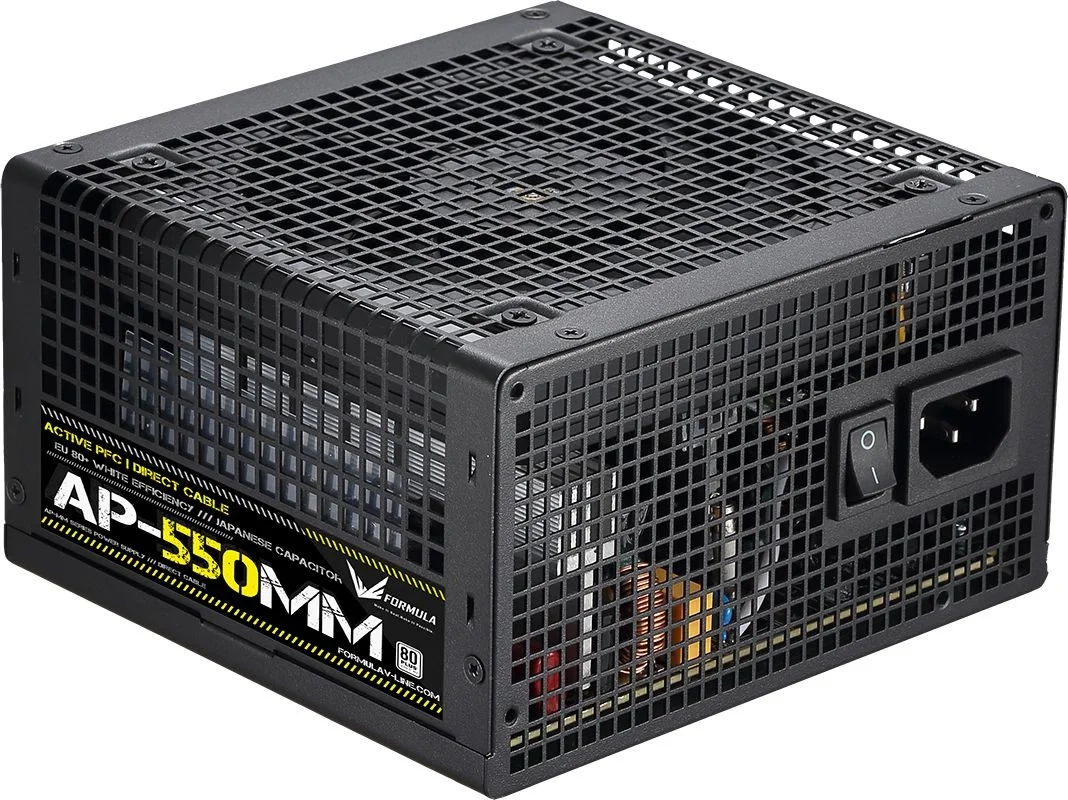 Блок питания Aerocool/Formula ATX 550W AP-550ММ 80 PLUS WHITE (20+4pin) APFC 120мм fan 6xSATA RTL
