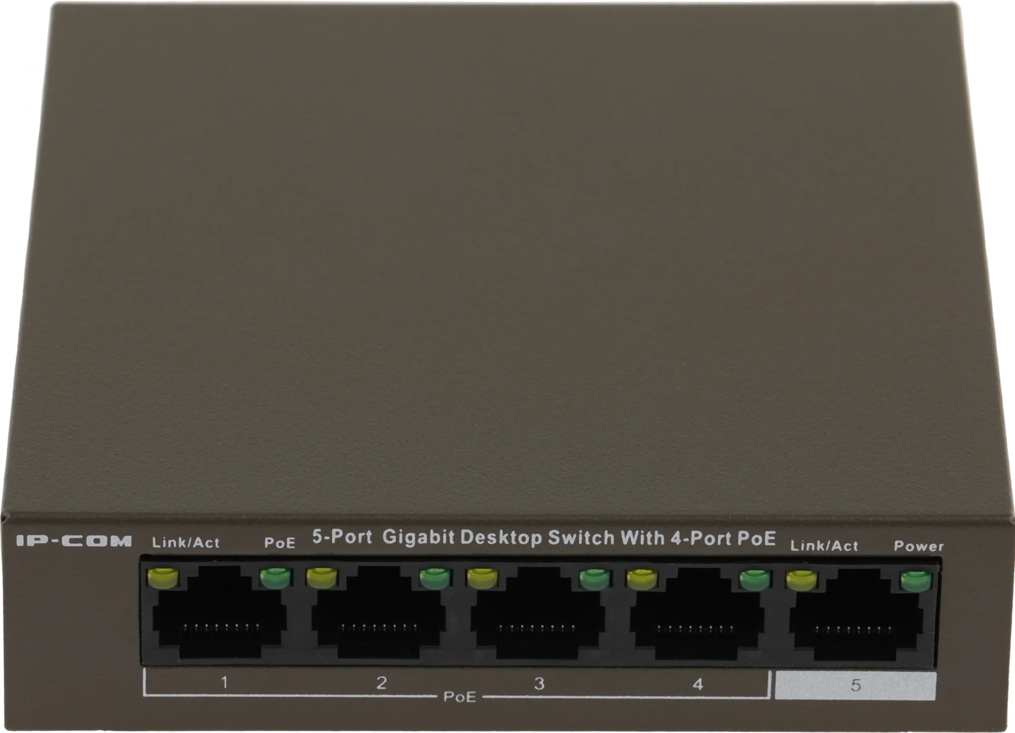 Коммутатор IP-COM G1105P-4-63W, неуправляемый, 5×1GbE, 4×PoE, 58W
