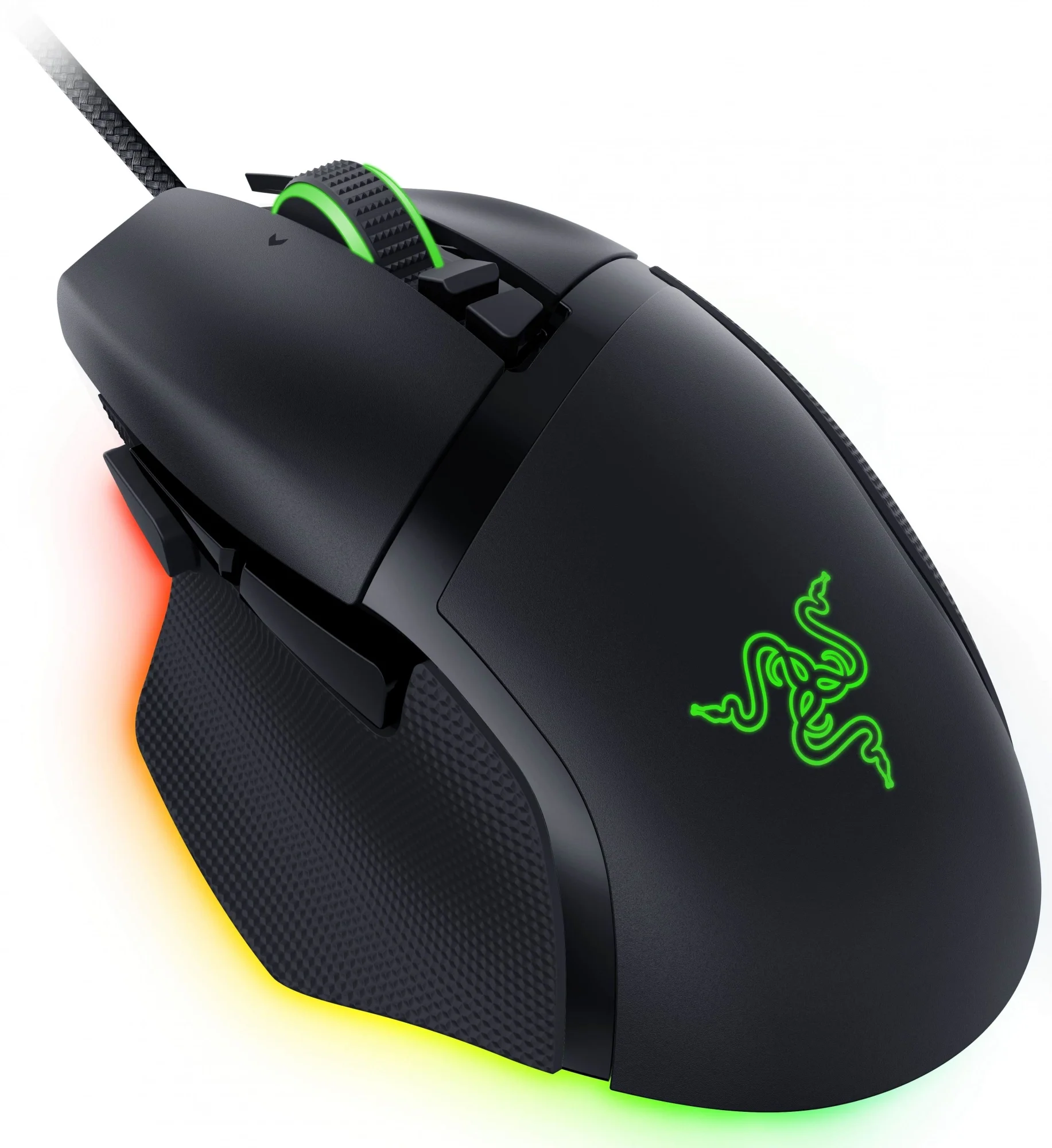 RZ01-04000100-R3M1 - Компьютерная мышь, Razer, Basilisk V3, RZ01-04000100-R3M1, Игровая для FPS игр, Оптическая 26 000dpi (сенсор 5G), 10+1 программируемых кнопок, Прорезиненные боковые вставки, Подсветка 16.8 млн цветов, Проводная, 130*60*42,5, USB, Черный
