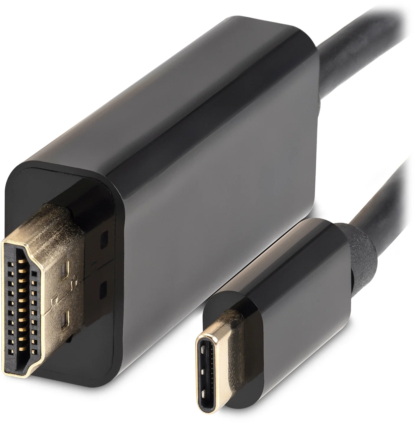 Видео кабель BURO - BU-TYPEC-HDMI, USB Type C (M) -> HDMI (M), HDMI 2.0, 1.5 м, цвет чёрный, BU-TYPEC-HDMI-1.5M
