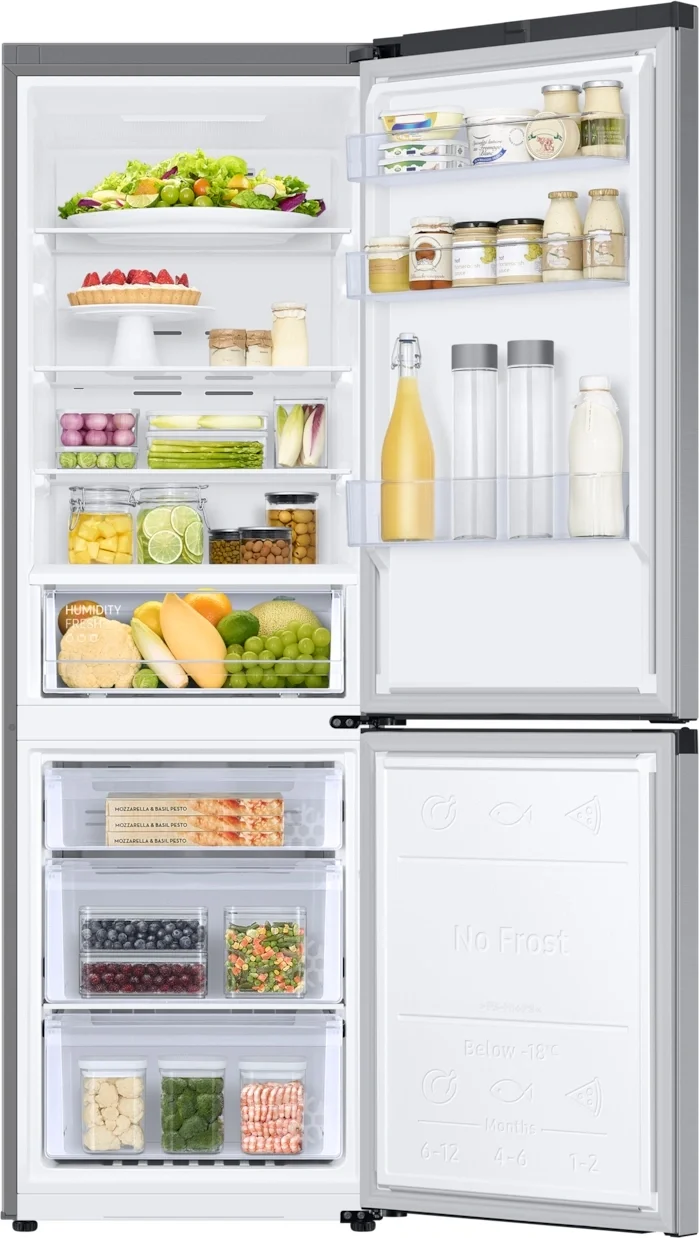 Холодильник Samsung RB34C600ESA/EF серебристый двухкамерный 230/114л морозилка снизу, No Frost