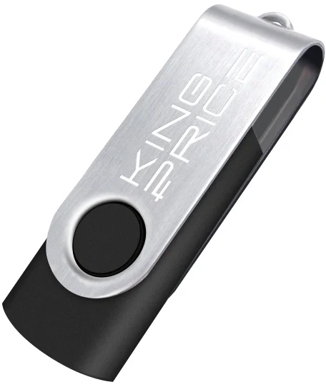 USB накопитель KingPrice - KPFD2, USB Type A (USB 2.0), 16 ГБ, цвет чёрный, KPFD2A016ABK