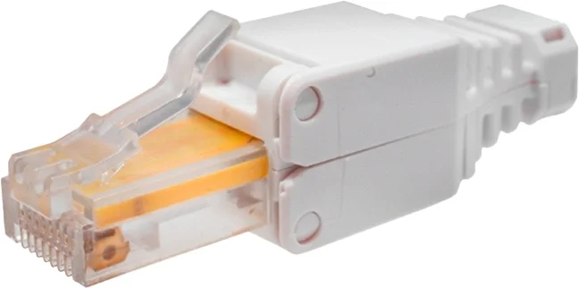 Коннектор Suprlan 10-0218-1, UTP cat.5e RJ45, с защитным колпачком, серый