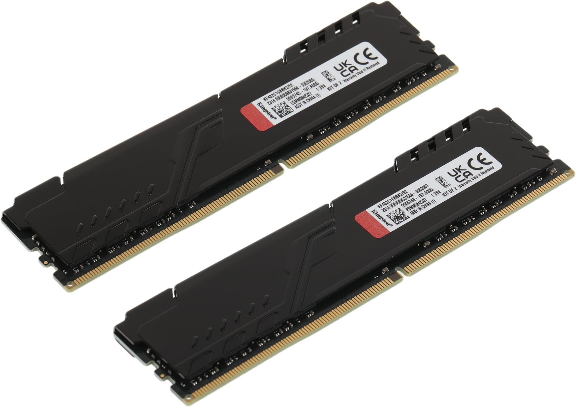 Модуль памяти Kingston FURY Beast Black Gaming Memory KF432C16BBK2/32 32GB DDR4 3200 DIMM Non-ECC, CL16, 1.35V, 2Gx8 Кит 2х16 , RTL {25} (319842)