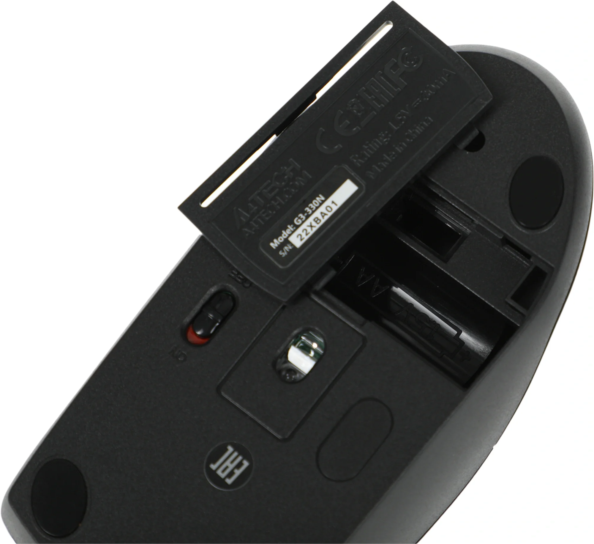 Мышь A4Tech G3-330N черный оптическая 1200dpi беспров. USB 3but