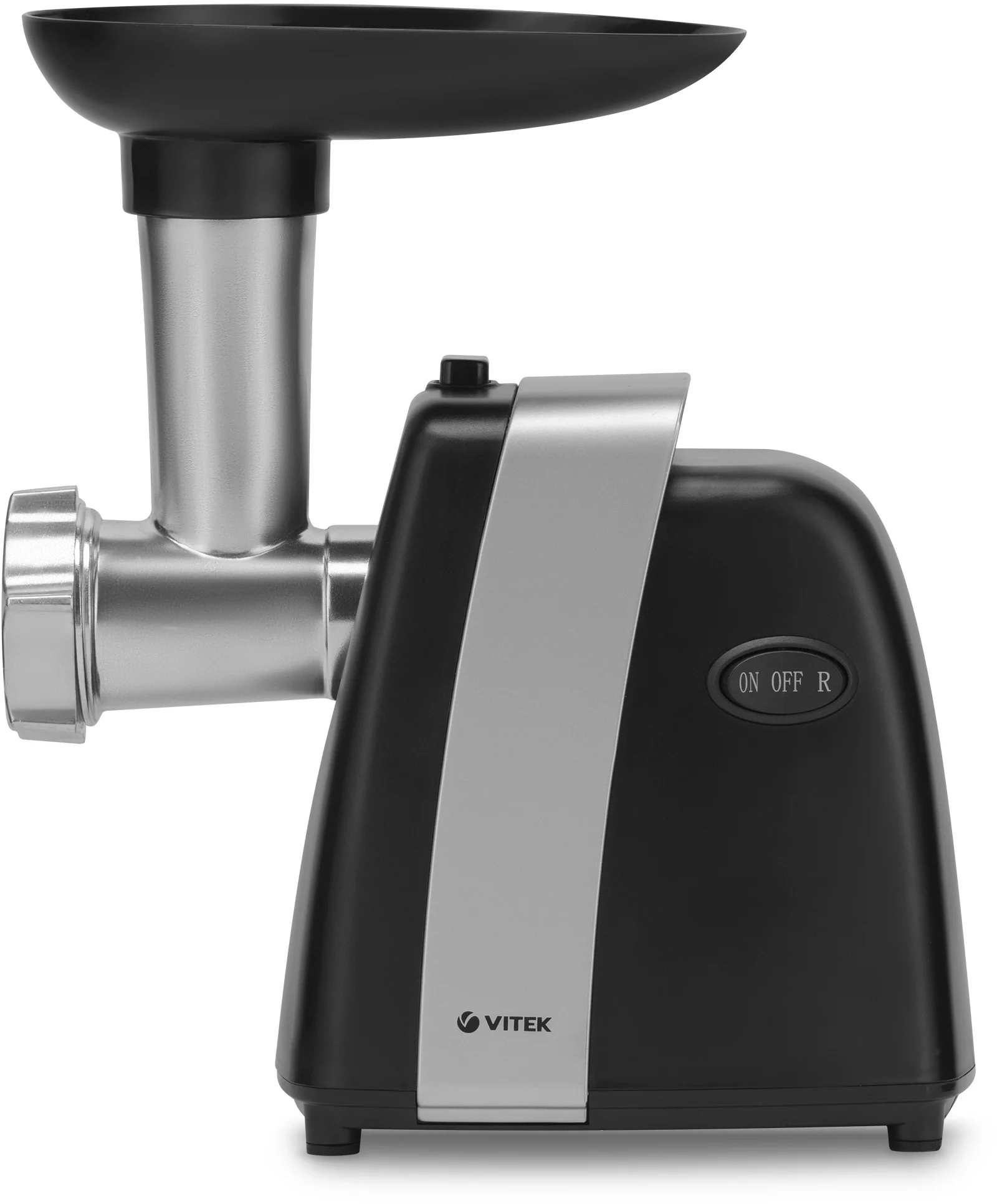 Мясорубка электрическая Vitek VT-3615 черный, 1700 Вт, 2.0 кг/мин, реверс, защита от перегрузки, насадки - 4