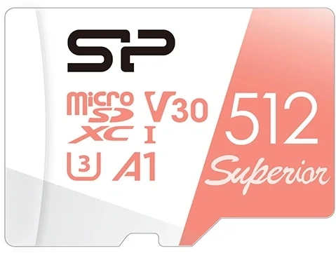 Флеш карта microSD 512Gb Silicon Power Superior A1 microSDXC Class 10 UHS-I U3 100/80 Mb/s